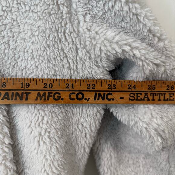 Lululemon Textured Fleece 1/2 Zip Pullover Sweatshirt Jacket Sherpa Cream 12 - Picture 4 of 9